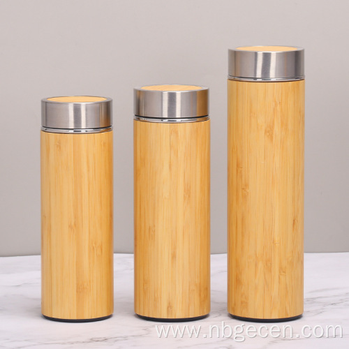Smart Bamboo Temperature Water Bottle